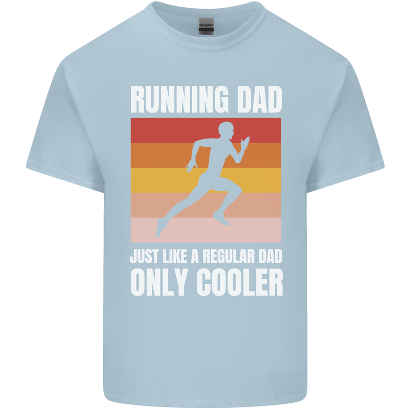 Running Dad Cross Country Marathon Runner Kids T-Shirt Childrens Light Blue