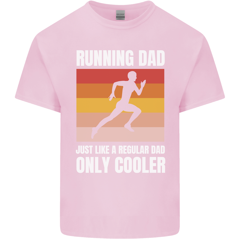 Running Dad Cross Country Marathon Runner Kids T-Shirt Childrens Light Pink