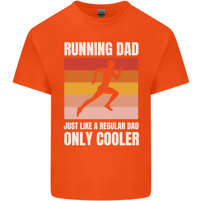 Running Dad Cross Country Marathon Runner Kids T-Shirt Childrens Orange