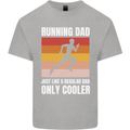 Running Dad Cross Country Marathon Runner Kids T-Shirt Childrens Sports Grey
