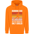 Running Dad Cross Country Marathon Runner Mens 80% Cotton Hoodie Orange