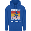 Running Dad Cross Country Marathon Runner Mens 80% Cotton Hoodie Royal Blue