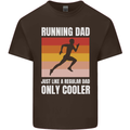 Running Dad Cross Country Marathon Runner Mens Cotton T-Shirt Tee Top Dark Chocolate
