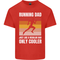 Running Dad Cross Country Marathon Runner Mens Cotton T-Shirt Tee Top Red