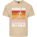 Running Dad Cross Country Marathon Runner Mens Cotton T-Shirt Tee Top Sand