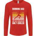 Running Dad Cross Country Marathon Runner Mens Long Sleeve T-Shirt Red