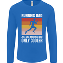 Running Dad Cross Country Marathon Runner Mens Long Sleeve T-Shirt Royal Blue