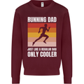 Running Dad Cross Country Marathon Runner Mens Sweatshirt Jumper Maroon