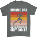 Running Dad Cross Country Marathon Runner Mens T-Shirt 100% Cotton Charcoal