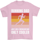 Running Dad Cross Country Marathon Runner Mens T-Shirt 100% Cotton Light Pink