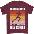 Running Dad Cross Country Marathon Runner Mens T-Shirt 100% Cotton Maroon