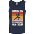 Running Dad Cross Country Marathon Runner Mens Vest Tank Top Navy Blue