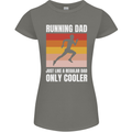 Running Dad Cross Country Marathon Runner Womens Petite Cut T-Shirt Charcoal