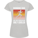 Running Dad Cross Country Marathon Runner Womens Petite Cut T-Shirt Sports Grey