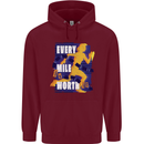 Running Every Mile Cross Country Marathon Runner Childrens Kids Hoodie Maroon