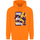 Running Every Mile Cross Country Marathon Runner Childrens Kids Hoodie Orange
