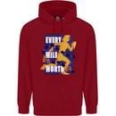 Running Every Mile Cross Country Marathon Runner Childrens Kids Hoodie Red