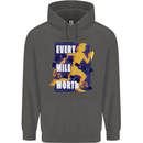 Running Every Mile Cross Country Marathon Runner Childrens Kids Hoodie Storm Grey