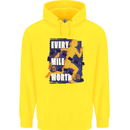 Running Every Mile Cross Country Marathon Runner Childrens Kids Hoodie Yellow