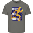 Running Every Mile Cross Country Marathon Runner Kids T-Shirt Childrens Charcoal