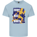 Running Every Mile Cross Country Marathon Runner Kids T-Shirt Childrens Light Blue