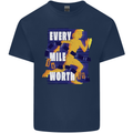 Running Every Mile Cross Country Marathon Runner Kids T-Shirt Childrens Navy Blue