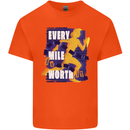Running Every Mile Cross Country Marathon Runner Kids T-Shirt Childrens Orange