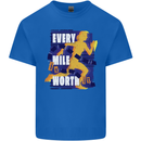 Running Every Mile Cross Country Marathon Runner Kids T-Shirt Childrens Royal Blue
