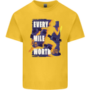 Running Every Mile Cross Country Marathon Runner Kids T-Shirt Childrens Yellow
