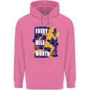Running Every Mile Cross Country Marathon Runner Mens 80% Cotton Hoodie Azelea