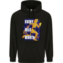 Running Every Mile Cross Country Marathon Runner Mens 80% Cotton Hoodie Black