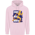 Running Every Mile Cross Country Marathon Runner Mens 80% Cotton Hoodie Light Pink
