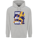 Running Every Mile Cross Country Marathon Runner Mens 80% Cotton Hoodie Sports Grey