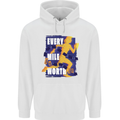 Running Every Mile Cross Country Marathon Runner Mens 80% Cotton Hoodie White