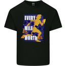 Running Every Mile Cross Country Marathon Runner Mens Cotton T-Shirt Tee Top Black