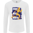 Running Every Mile Cross Country Marathon Runner Mens Long Sleeve T-Shirt White