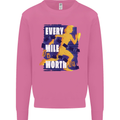 Running Every Mile Cross Country Marathon Runner Mens Sweatshirt Jumper Azalea