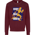 Running Every Mile Cross Country Marathon Runner Mens Sweatshirt Jumper Maroon