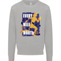 Running Every Mile Cross Country Marathon Runner Mens Sweatshirt Jumper Sports Grey