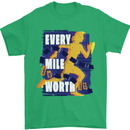 Running Every Mile Cross Country Marathon Runner Mens T-Shirt 100% Cotton Irish Green