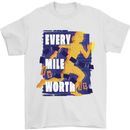 Running Every Mile Cross Country Marathon Runner Mens T-Shirt 100% Cotton White