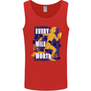 Running Every Mile Cross Country Marathon Runner Mens Vest Tank Top Red