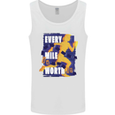 Running Every Mile Cross Country Marathon Runner Mens Vest Tank Top White