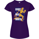 Running Every Mile Cross Country Marathon Runner Womens Petite Cut T-Shirt Purple