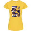 Running Every Mile Cross Country Marathon Runner Womens Petite Cut T-Shirt Yellow