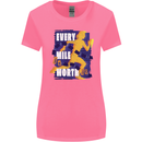 Running Every Mile Cross Country Marathon Runner Womens Wider Cut T-Shirt Azalea