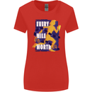 Running Every Mile Cross Country Marathon Runner Womens Wider Cut T-Shirt Red