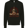 Rusty Skulls Biker Motorcycle Motorbike Chopper Mens Sweatshirt Jumper Black