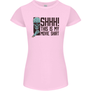 SHHH This Is My Movie T-Shirt Skull Horror Womens Petite Cut T-Shirt