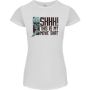 SHHH This Is My Movie T-Shirt Skull Horror Womens Petite Cut T-Shirt